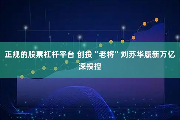 正规的股票杠杆平台 创投“老将”刘苏华履新万亿深投控